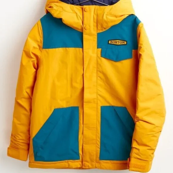 NEW Burton Jacket Youth Boys Small and Large Cadmium Yellow Dugout Snowb… - Picture 1 of 9